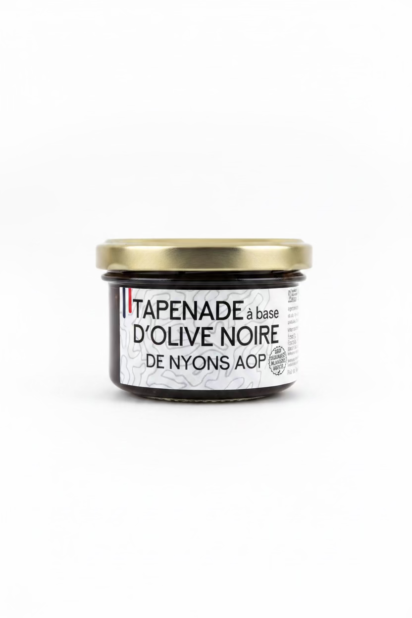 Tapenade Noire à base d'olives de Nyons A.O.P
