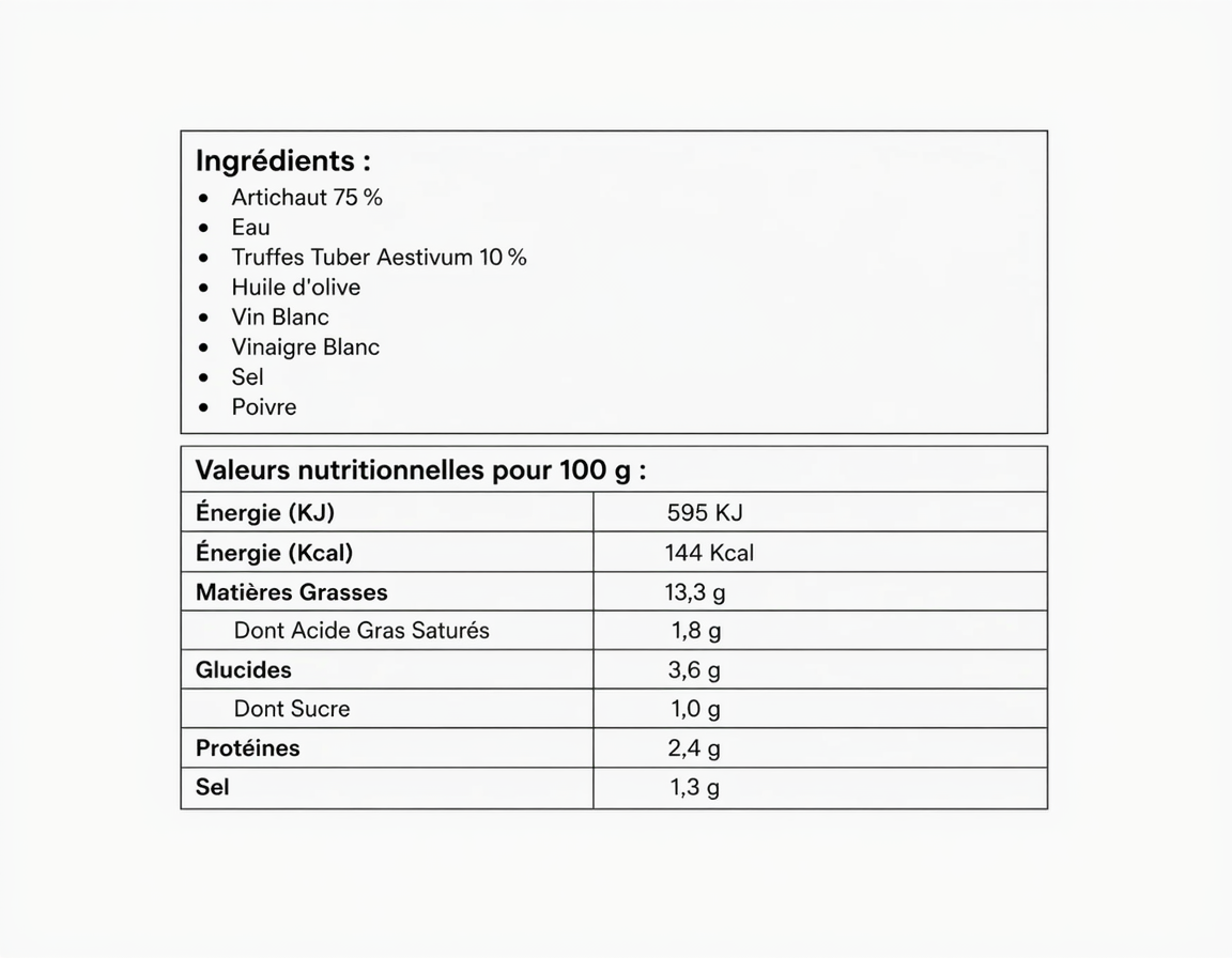 Crème d'artichaut à la truffe d'été – 95 g