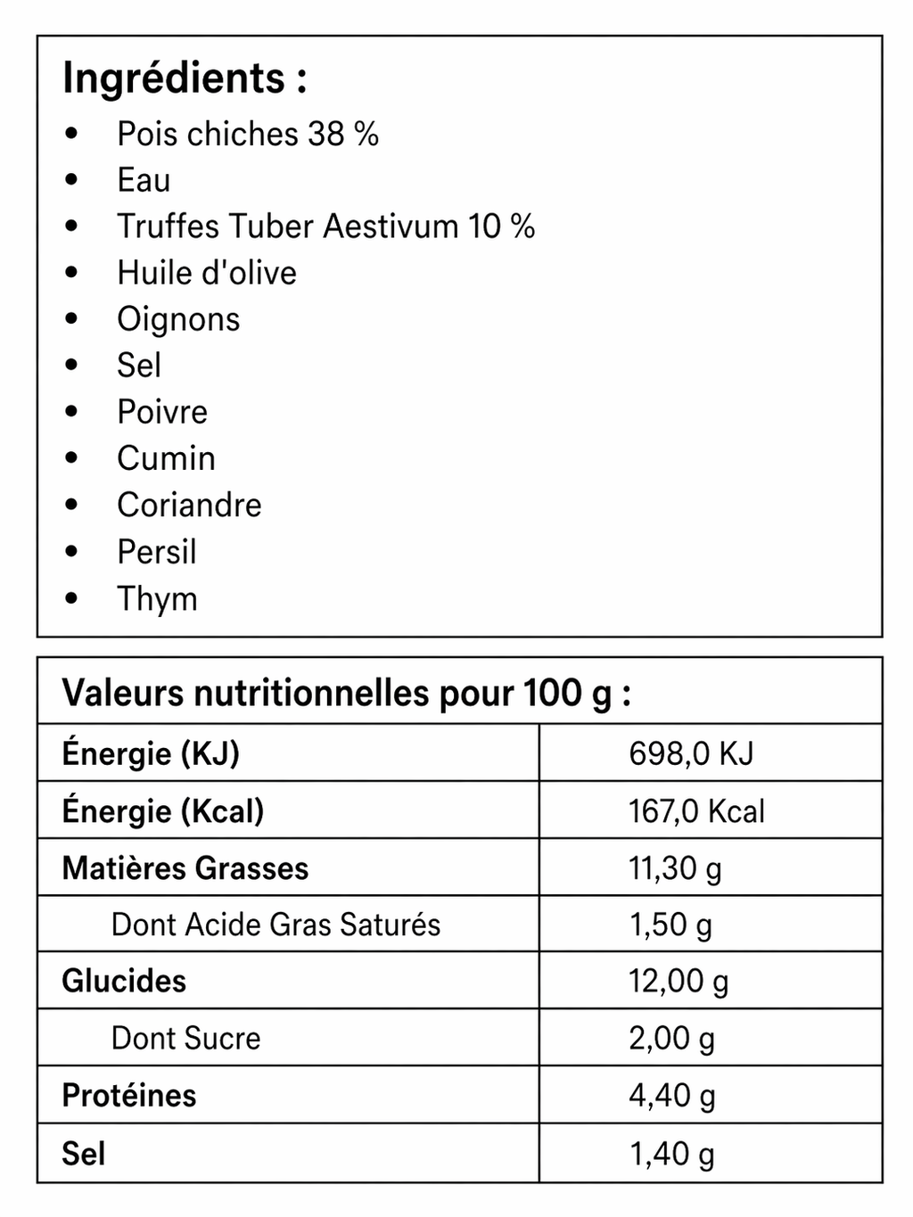 Houmous aux truffes d'été